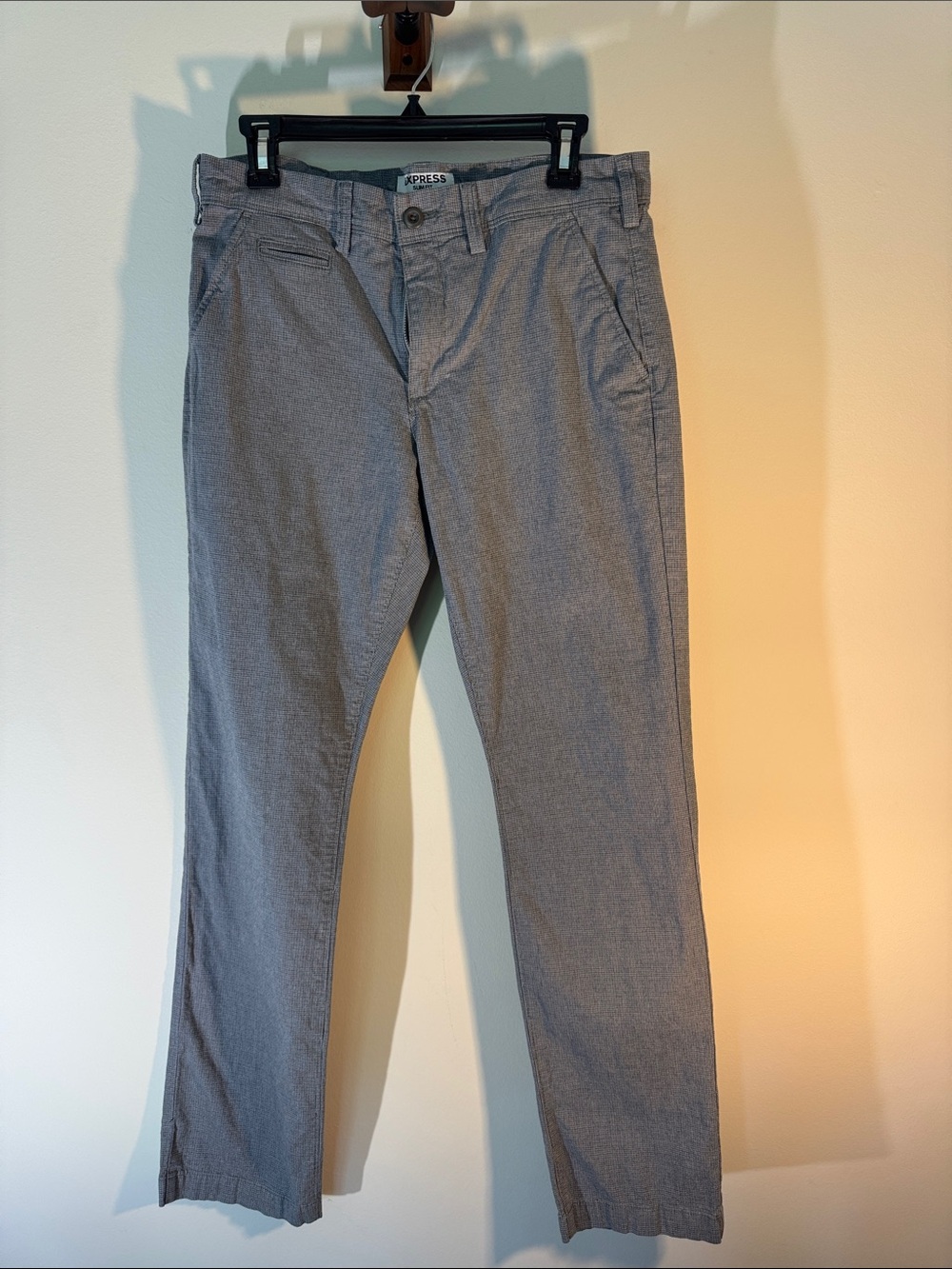 Express Men's Gray Slim Casual Chinos